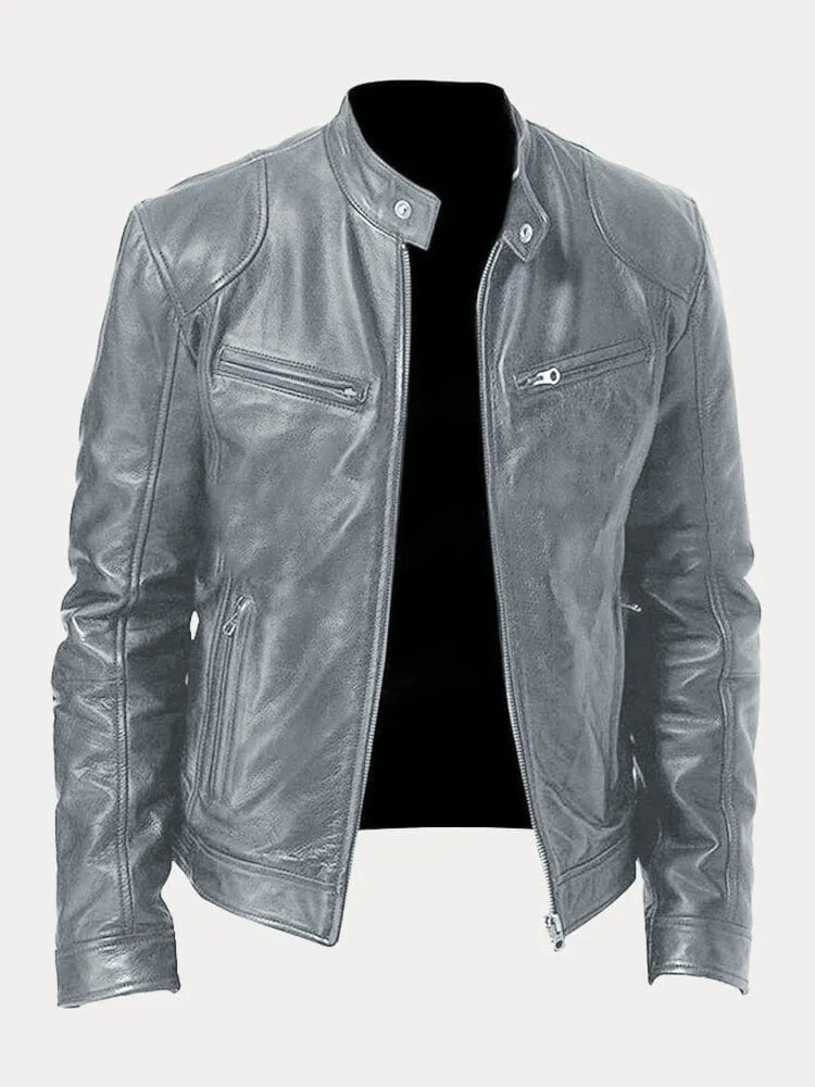 Marina Roca SCOTT | Chaqueta de cuero de temporada – Gris – photo 5