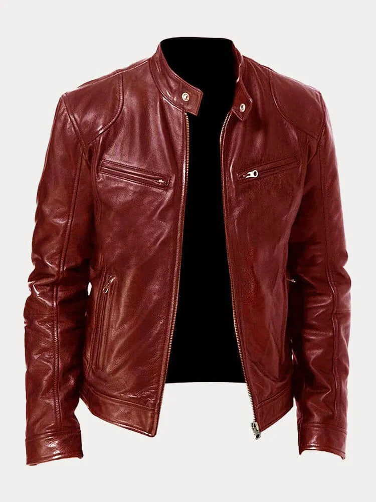 Marina Roca SCOTT | Chaqueta de cuero de temporada – Marron rojizo – photo 7