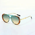 Marina Roca Gafas de sol aviador Panther – Turquesa – photo 2