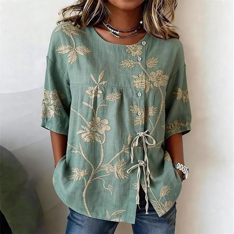 Marina Roca Celestina | Blusa floral elegante – photo 2