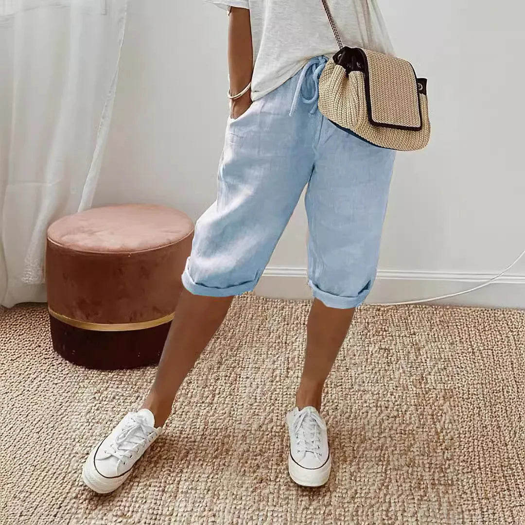 Marina Roca Costero | Pantalones Cortos de Lino Fresco – photo 3