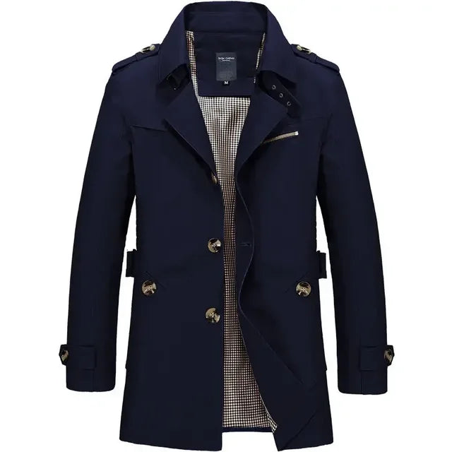 Marina Roca Gabardina de algodón Bruno – Azul marino – photo 9