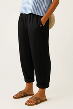 Marina Roca Bonnie | Pantalones de Lino Livianos – Negro – photo 7