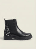 cherystylefashion Chelsea Botas Negras - Detalle Oscuro