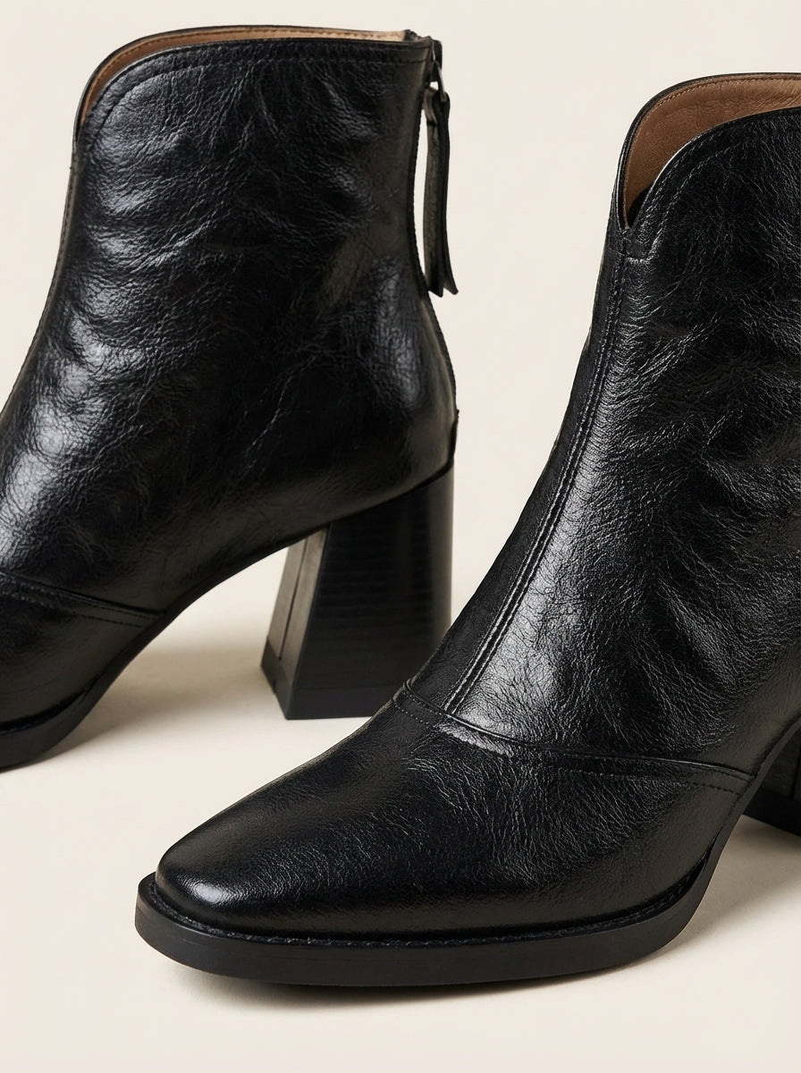 SENRI Claudia - Botines de Lujo con Tacón Medio – photo 5