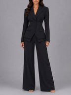 Elena Romanelli Anselma - Conjunto de Dos Piezas con Blazer y Pantalón – Negro – photo 2