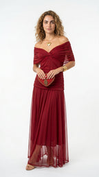 Marina Roca Nora | Vestido largo con cuello en v