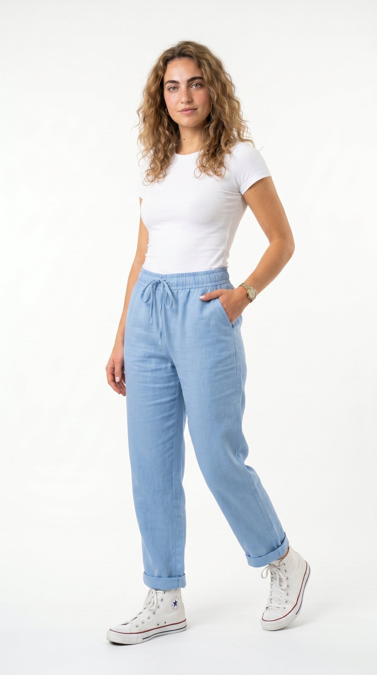 Marina Roca Breezy | Pantalones de Lino Premium con Stretch