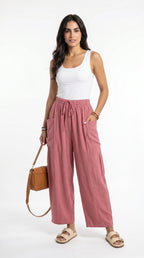 Marina Roca Ember | Pantalones de Pierna Ancha Sin Esfuerzo