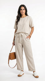 Marina Roca Luxe | Pantalones de Lino Elegantes