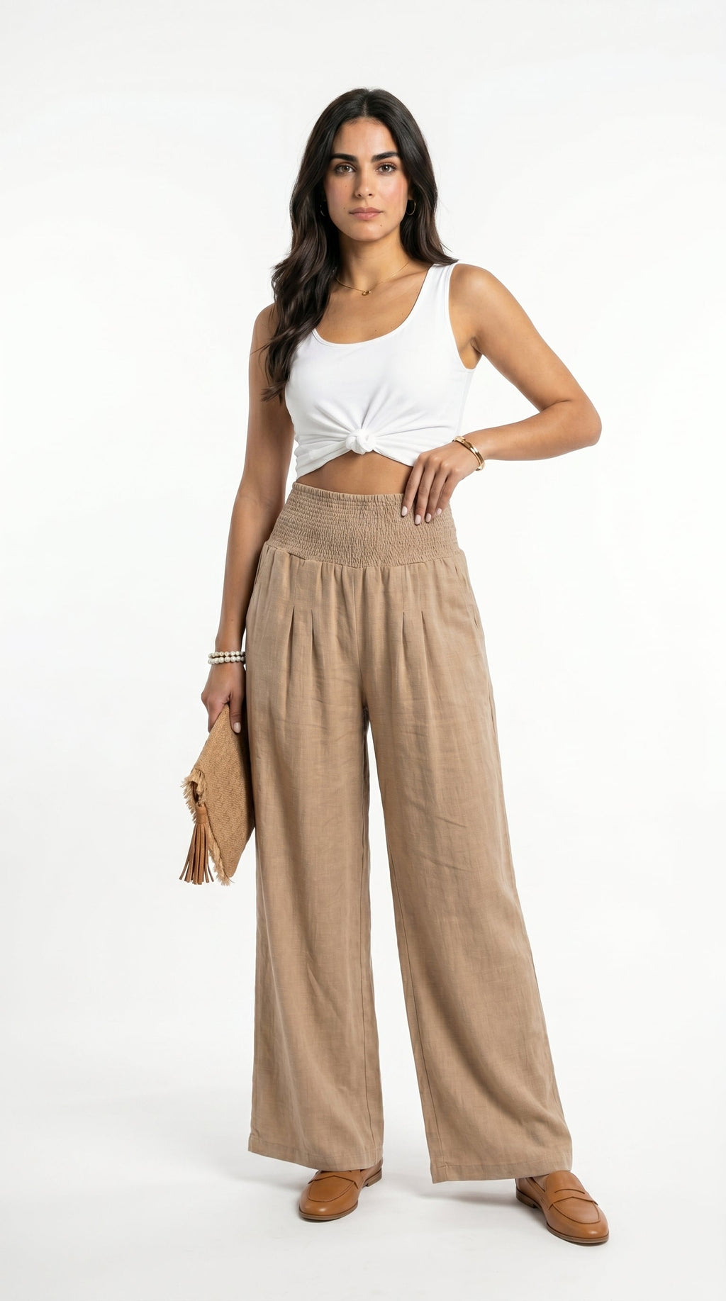 Marina Roca Ornella | Pantalones de Pierna Ancha