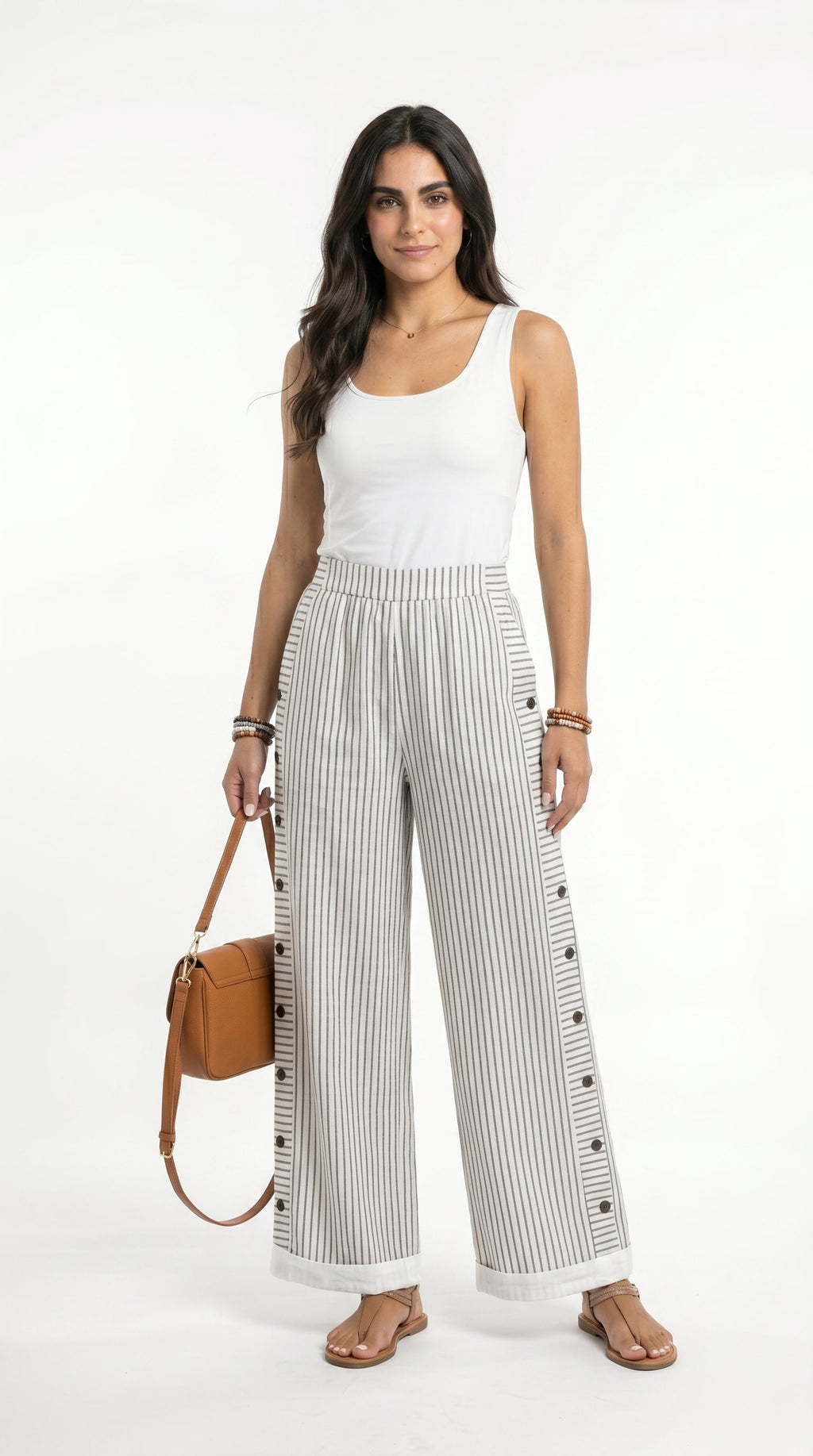 Marina Roca Riviera | Pantalones de Botón Rayados