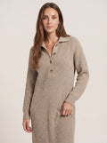 Fashion Damaris - Vestido de Punto Elegante – Caqui