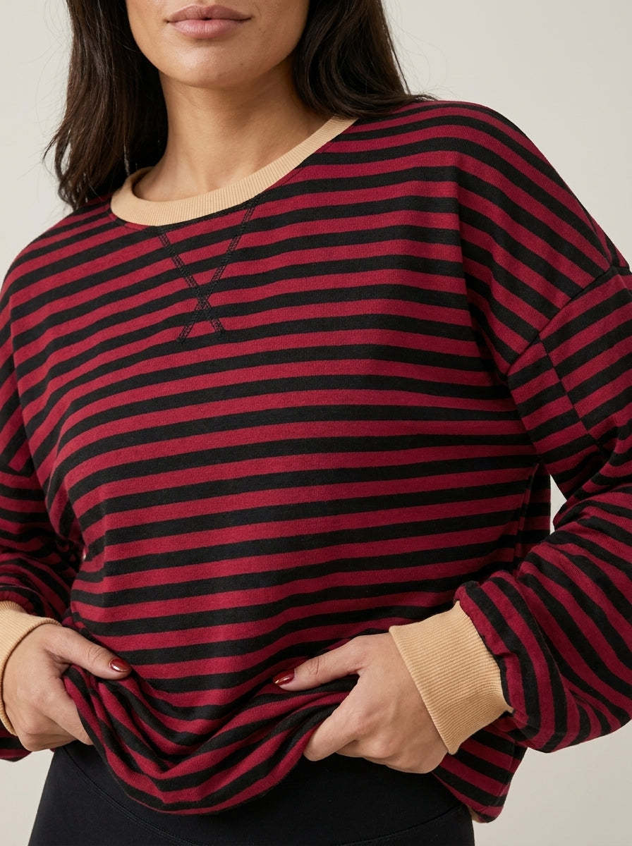 Sommerfeld Isabella - Camiseta Manga Larga a Rayas con Cuello Redondo – photo 7