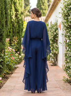 Anamartinezmadrid Lucrecia | Conjunto de Blusa con Manga Capa y Falda de Volantes – photo 3