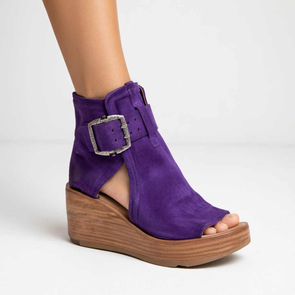 Marina Roca Orelisa | Tacones de cuña abiertos estilo moderno – Rojo – photo 3