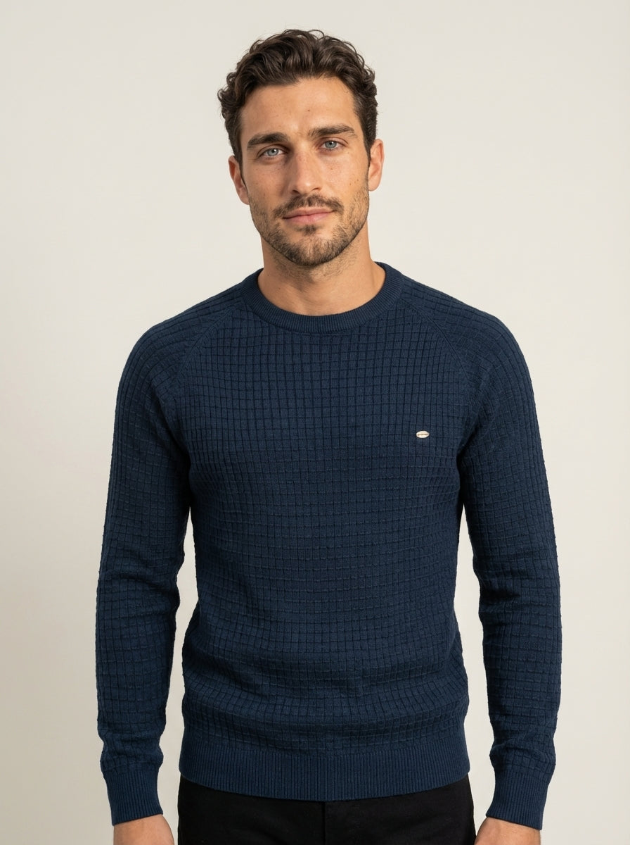 camilleboutique.de Gonzalo - Jersey de Cuadros – Azul Oscuro – photo 8
