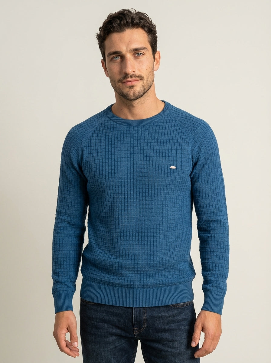 camilleboutique.de Gonzalo - Jersey de Cuadros – Azul