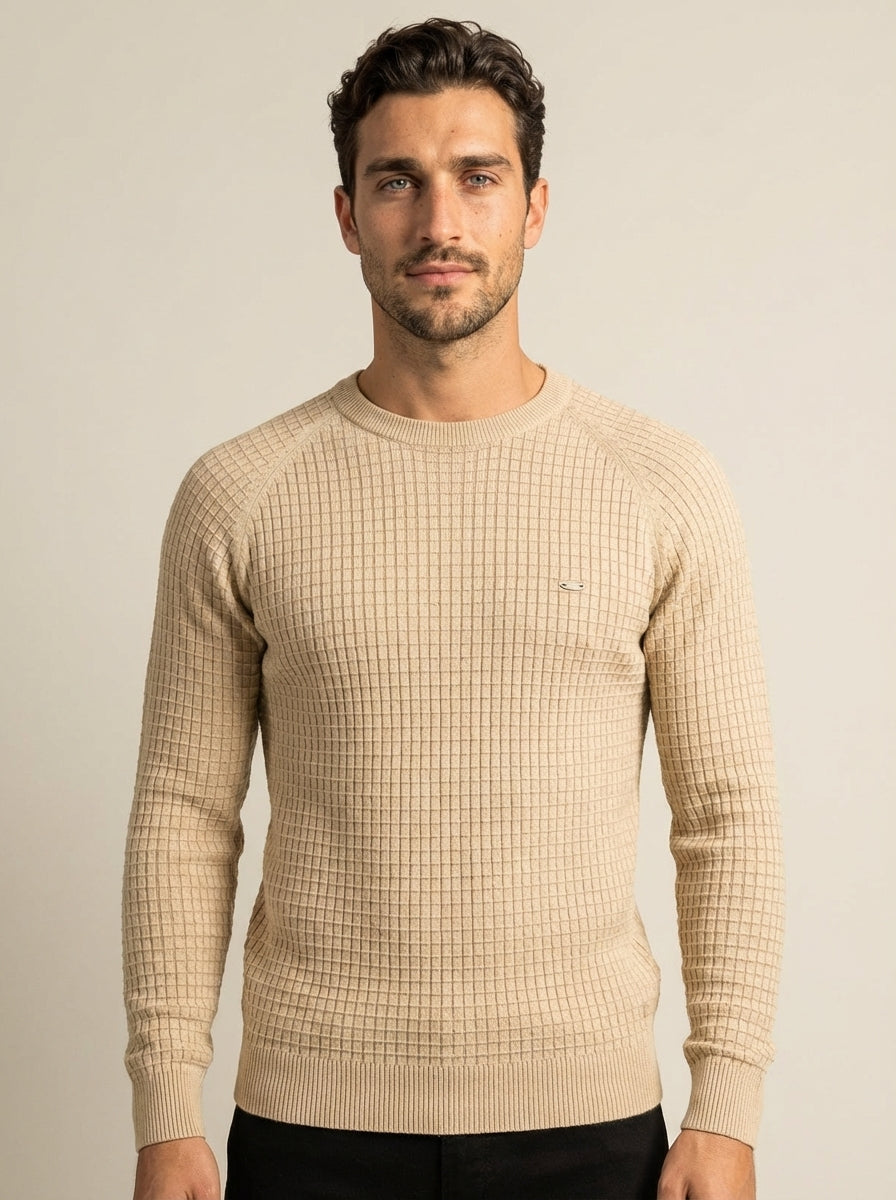 camilleboutique.de Gonzalo - Jersey de Cuadros – Beige – photo 6