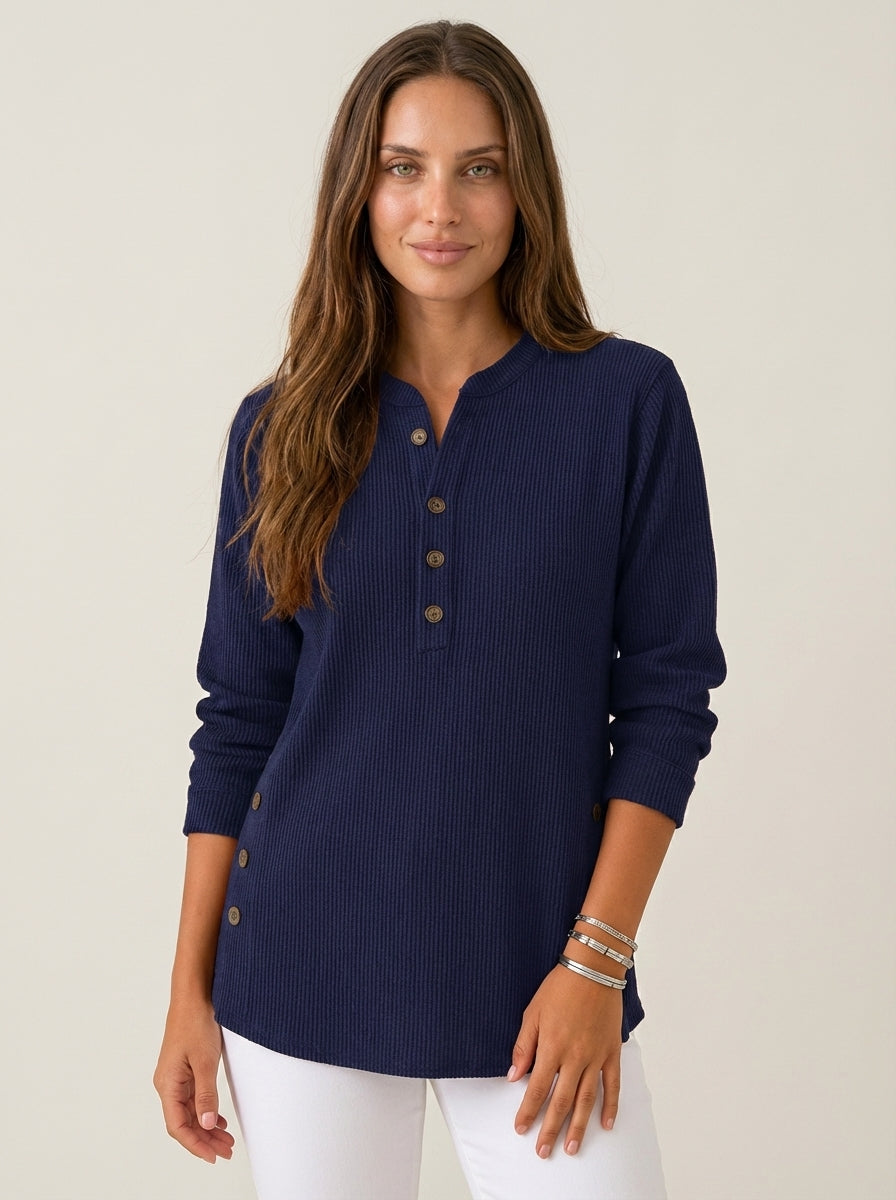 jeaniny Irene - Sudadera de Punto Holgado – Azul Oscuro – photo 12
