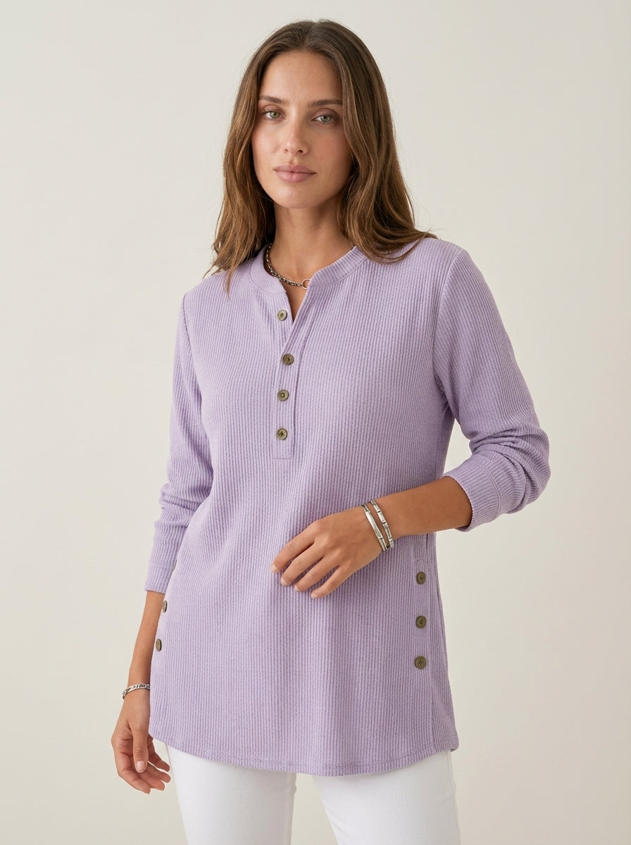 jeaniny Irene - Sudadera de Punto Holgado – Lila – photo 6