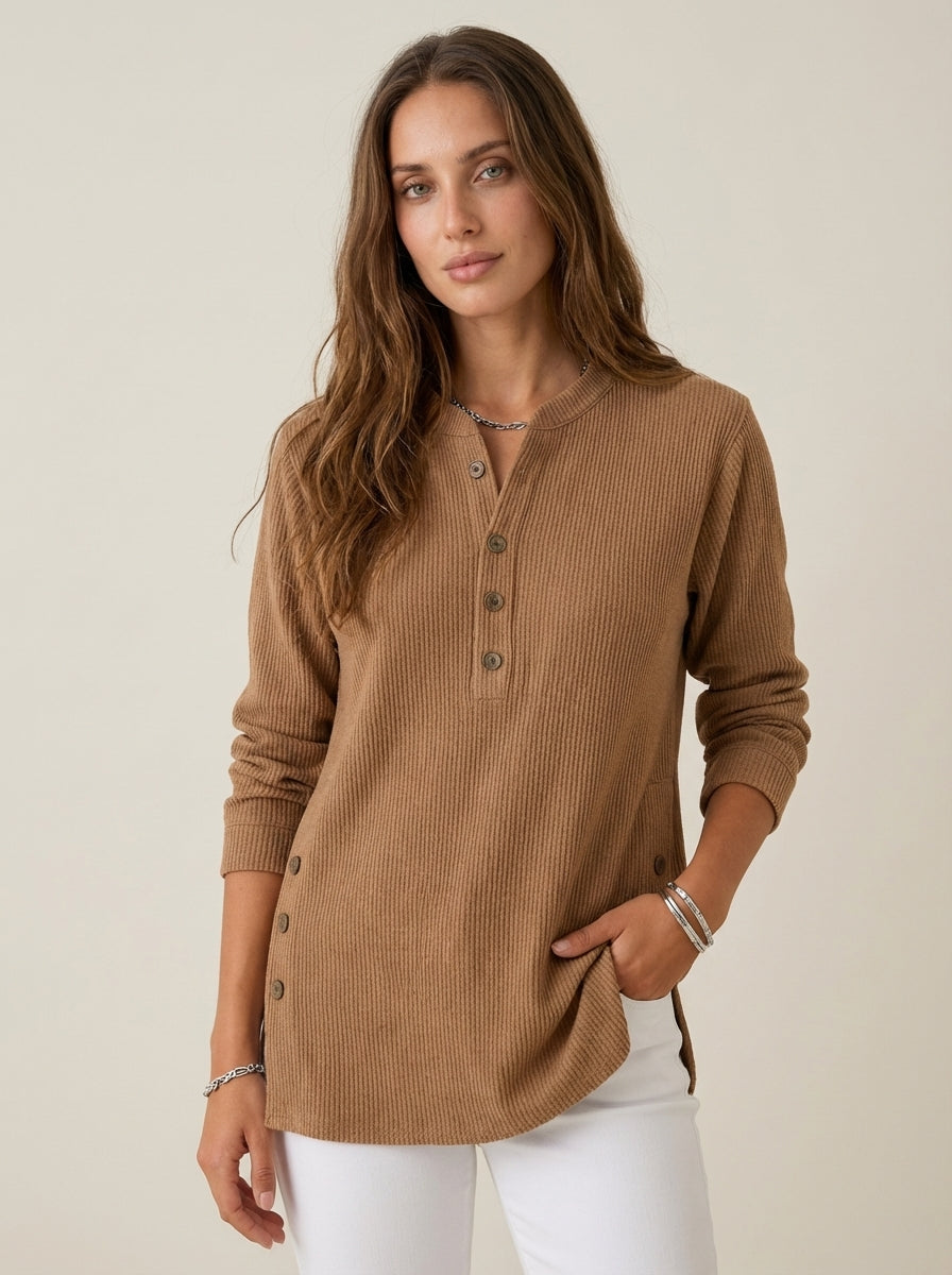 jeaniny Irene - Sudadera de Punto Holgado – Marrón – photo 8