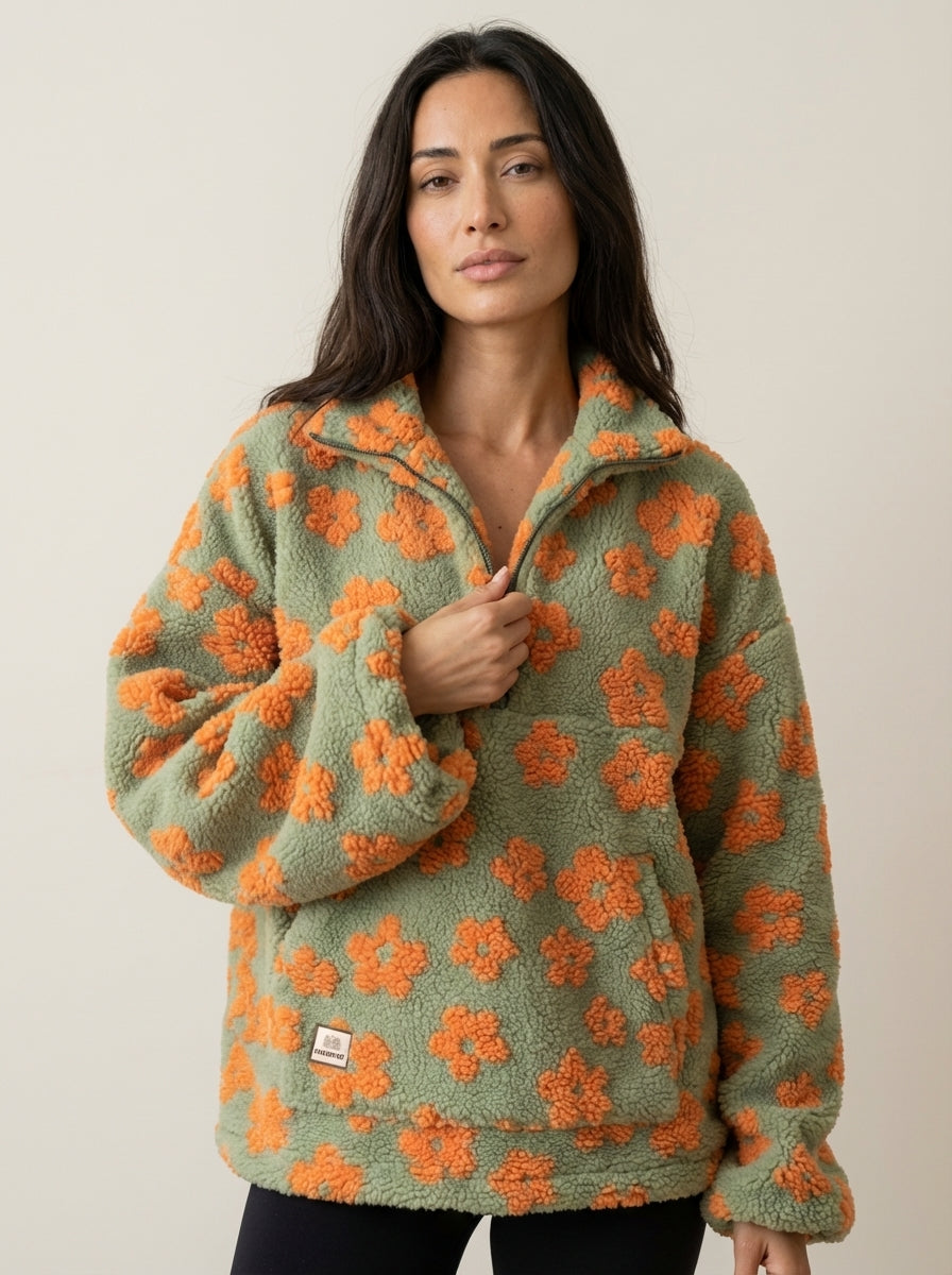 Lindemann Mode Daisy - Sudadera Fleece Bloom – Naranja – photo 6