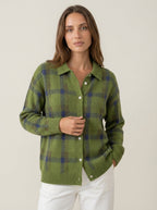 Aubert Paris Anna - Cárdigan de Punto Premium a Cuadros – Verde – photo 12