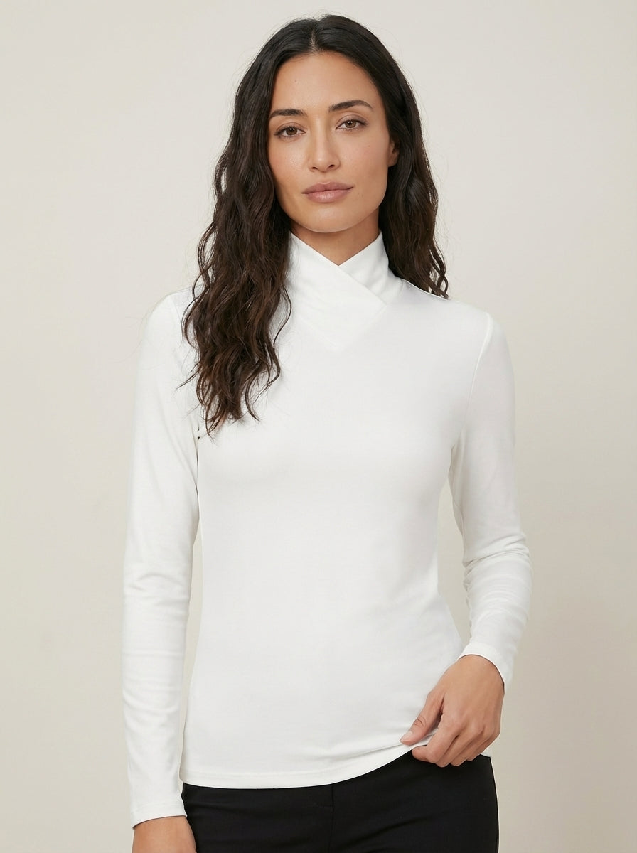 Corrovo Olivia - Jersey de Cuello Alto – Blanco – photo 8