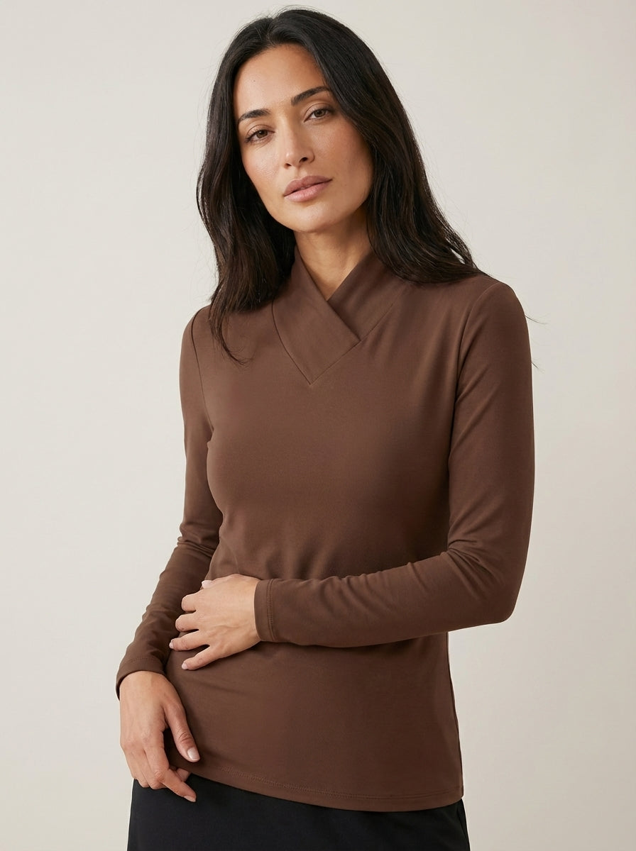 Corrovo Olivia - Jersey de Cuello Alto – Marrón – photo 6