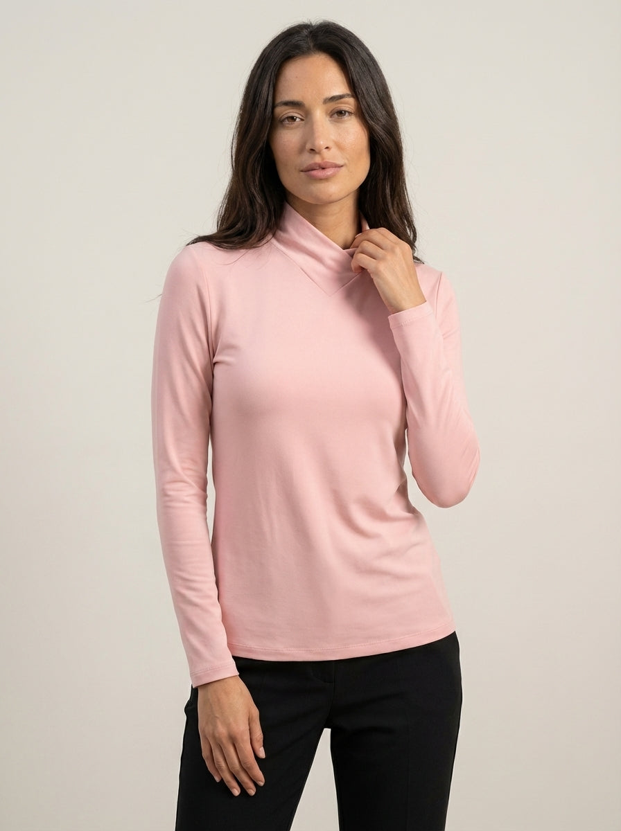 Corrovo Olivia - Jersey de Cuello Alto – Rosa