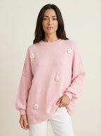AYZA Luno - Sudadera Pullover con Flores – Rosa – photo 4