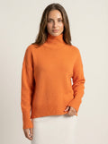 camilleboutique.de Agata - Jersey de Cuello Alto – Naranja – photo 4