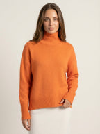 camilleboutique.de Agata - Jersey de Cuello Alto – Naranja – photo 4