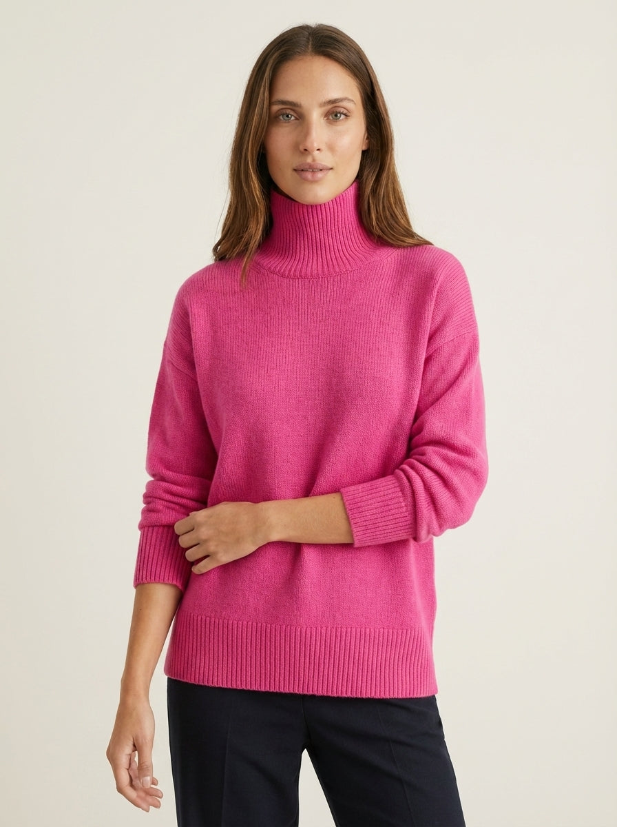 camilleboutique.de Agata - Jersey de Cuello Alto – Rosa – photo 6
