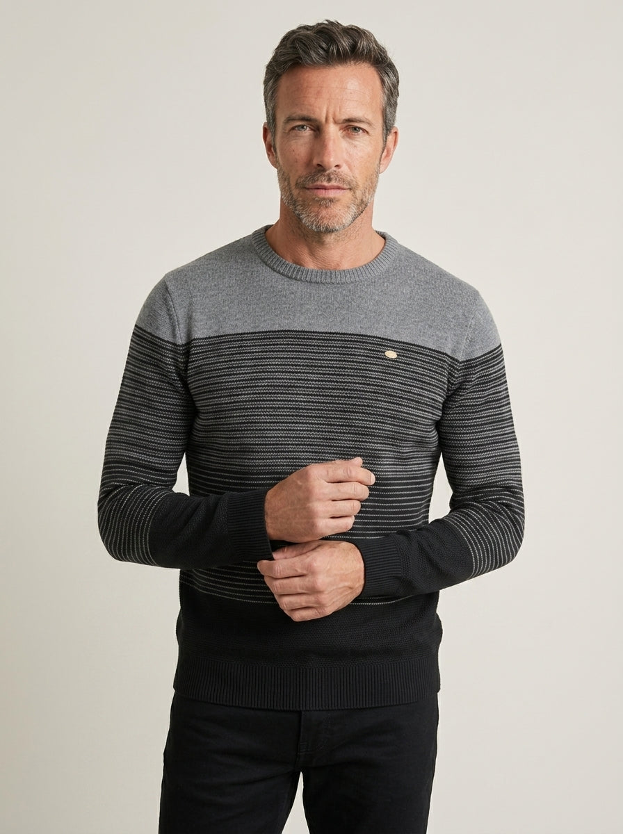 camilleboutique.de Antonio - Jersey Estilo Masculino con Máximo Confort – Gris – photo 4