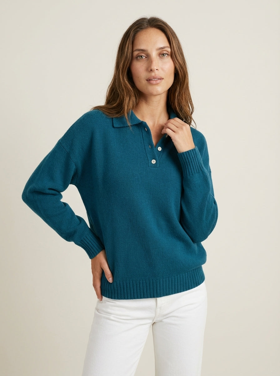Lindemann Mode Laura - Jersey de Punto con Cuello Elegante – Azul Oscuro – photo 10
