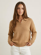 Lindemann Mode Laura - Jersey de Punto con Cuello Elegante – Camel – photo 6