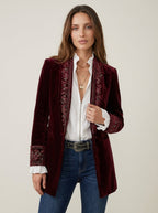 Corrovo Nuria - Chaqueta Elegante de Terciopelo – Rojo – photo 4