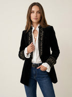 Corrovo Nuria - Chaqueta Elegante de Terciopelo – Negro – photo 10
