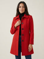 camilleboutique.de Helena - Abrigo de Invierno con Botones – Rojo – photo 10
