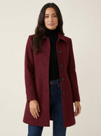 camilleboutique.de Helena - Abrigo de Invierno con Botones – Burdeos – photo 4