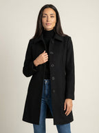 camilleboutique.de Helena - Abrigo de Invierno con Botones – Negro – photo 8