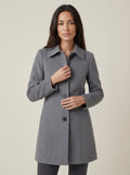 camilleboutique.de Helena - Abrigo de Invierno con Botones – Gris