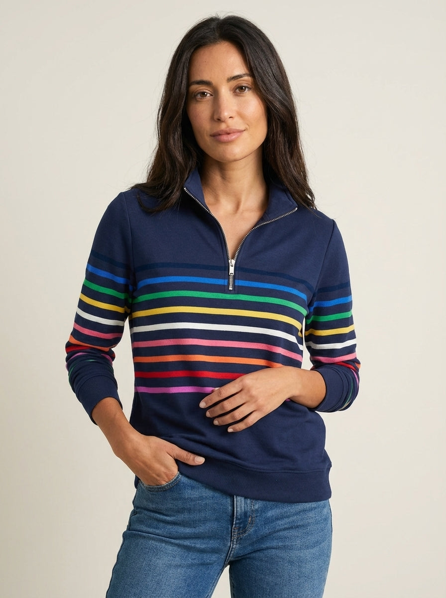 Aubert Paris Marie - Jersey Casual con Comodidad y Estilo Colorido – Azul Oscuro – photo 4