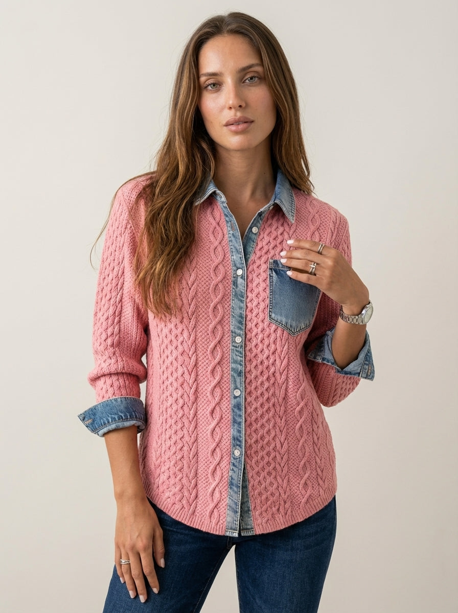 Mara Madrid Rebecca - Top de Punto Perfecto – Rosa – photo 8