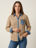 Mara Madrid Rebecca - Top de Punto Perfecto – Camel – photo 4