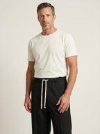 Olivia Sur Marco - Pantalón Elegante con Cordón Ajustable – Negro