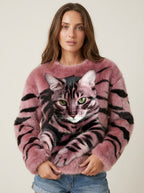 Juli Atelier Isabel - Jersey Cálido con Estampado de Gato – Rosa – photo 10
