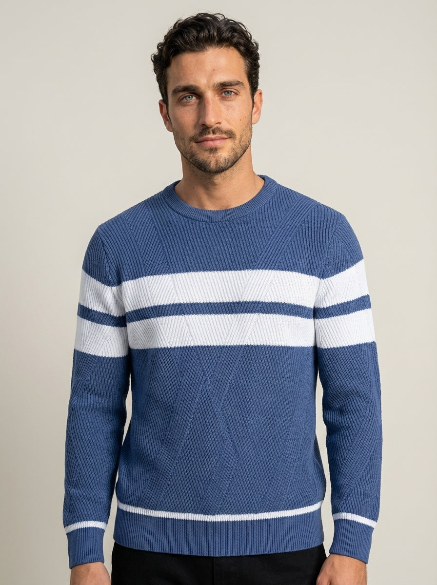 camilleboutique.de Adrián - Jersey Moderno con Máximo Confort – Azul